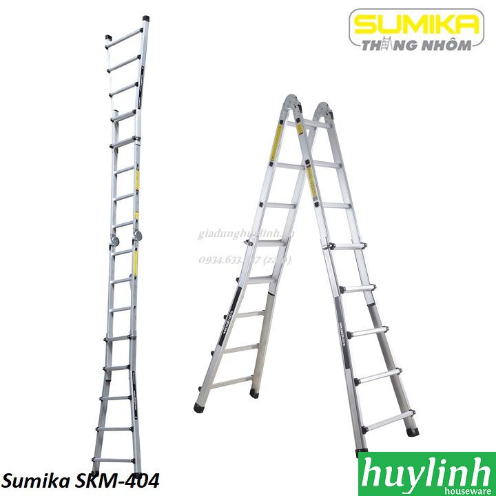 Thang nhôm gấp chữ A đa năng Sumika SKM-405 - 5.1 mét