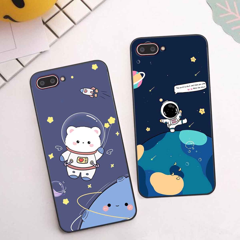 Ốp Oppo A3s / A1k in hình vũ trụ, phi hành gia bầu trời cute dễ thương