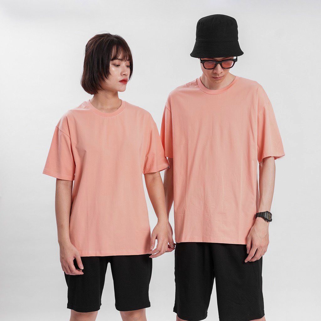 Áo thun tay lỡ basic phông Unisex nam nữ Cotton form rộng