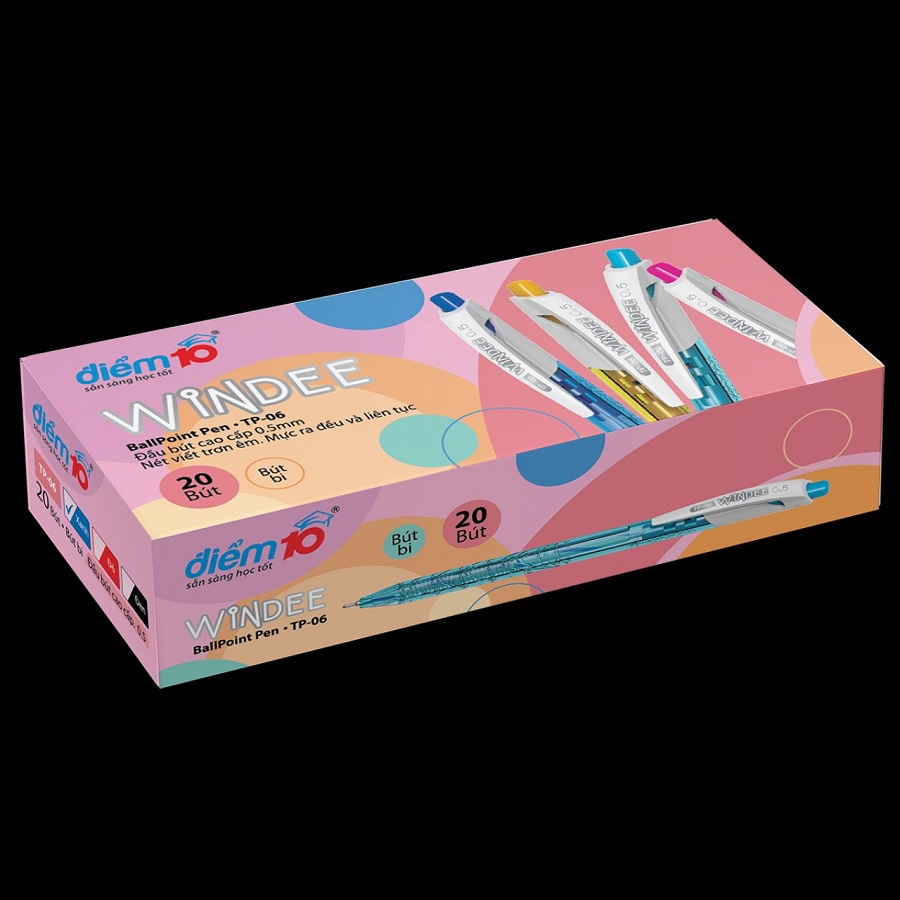 [Hàng chính hãng] Bút bi Điểm 10 TP-06 ngòi 0.5mm / Bút bi Thiên Long nét nhỏ TP06