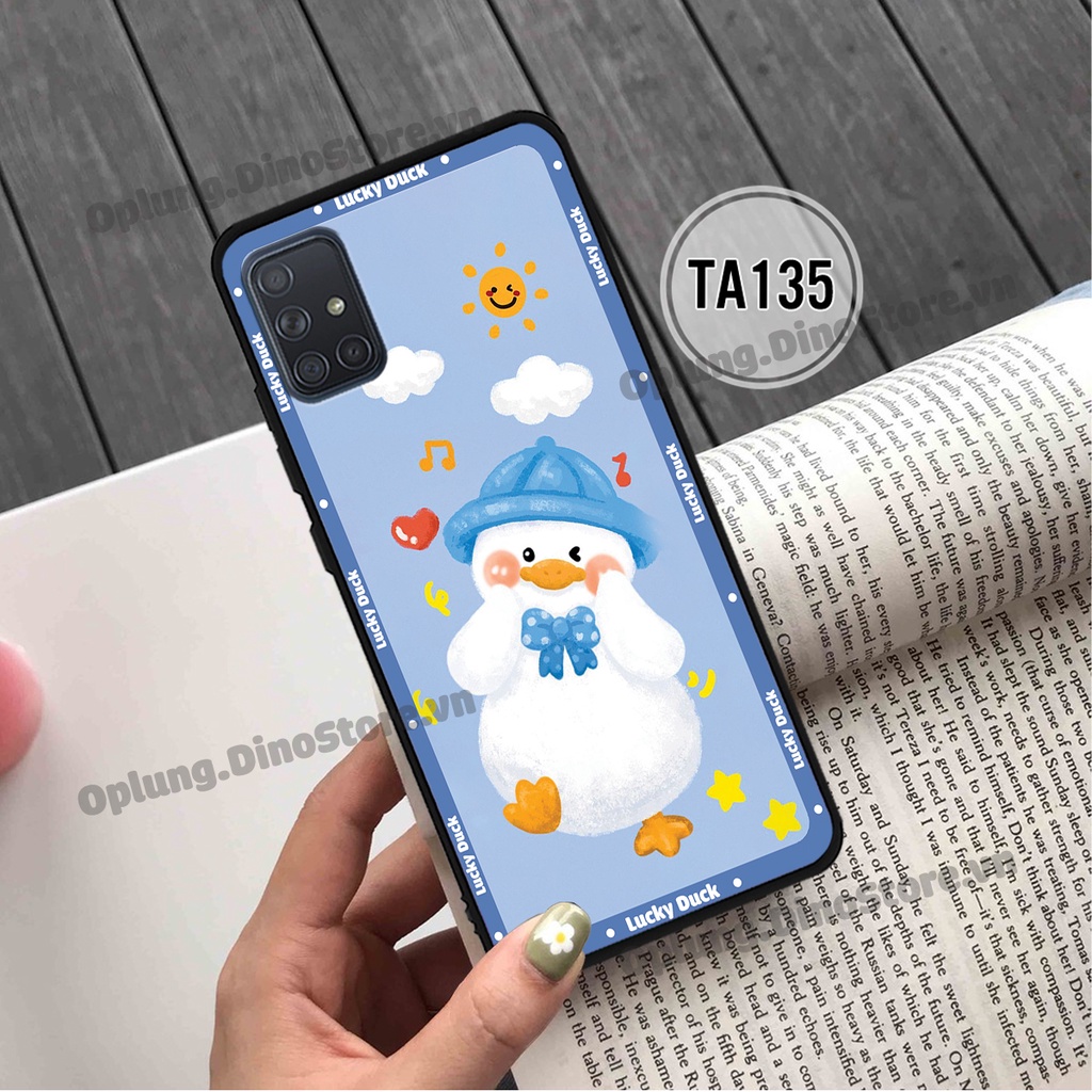 Ốp lưng Samsung A31 / A51 / A71 / M51 in hình chú vịt vui vẻ may mắn, Lucky Duck dễ thương bảo vệ camera.