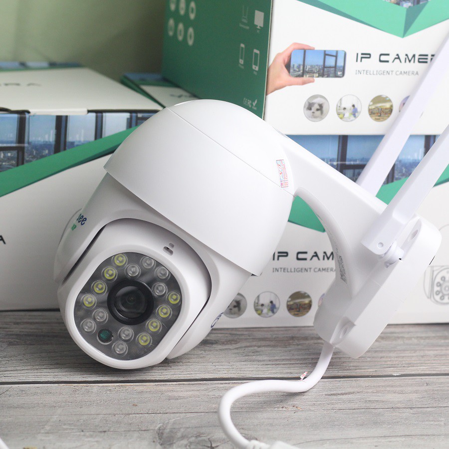 Camera yoosee 16 đèn - camera ngoài trời-xoay 360-chống mưa-ban đêm có màu