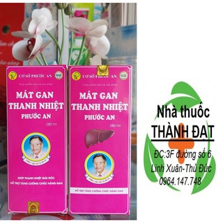 mát gan thanh nhiệt phước an (tên cũ mát gan giải độc  dạng nước ) chai 280ml