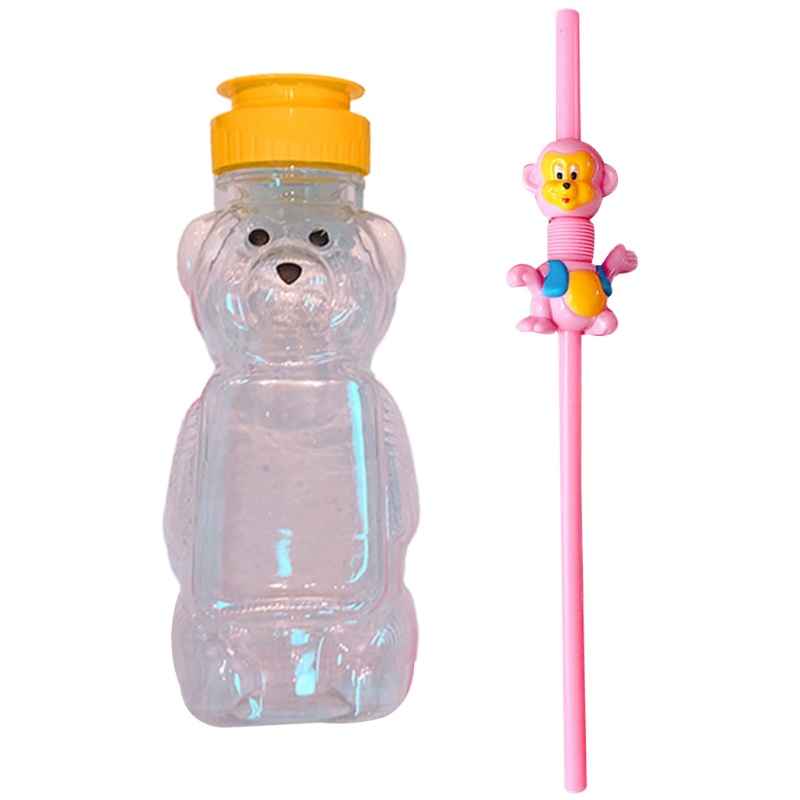 Bình Nước Hình Gấu Hoạt Hình 250ml Chống Tràn