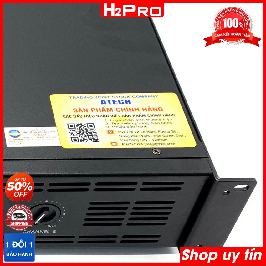 Cục đẩy công suất JA LA500 H2Pro, 1400W, 20 sò lớn TOSHIBA, nguồn xuyến, cục đẩy 2 kênh chính hãng cho âm thanh rõ nét