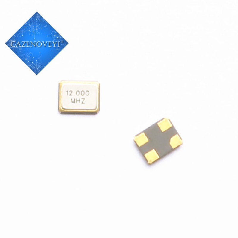 Bộ 5 Linh Kiện Dao Động 3225 12m 12mhz 12.000mhz Patch 4 Pin 4p Resonator 3.2x2.5mm