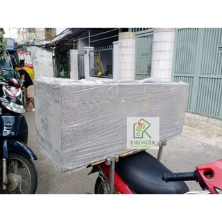 Chậu xi măng đá mài 100x40x40cm - xem hình 2