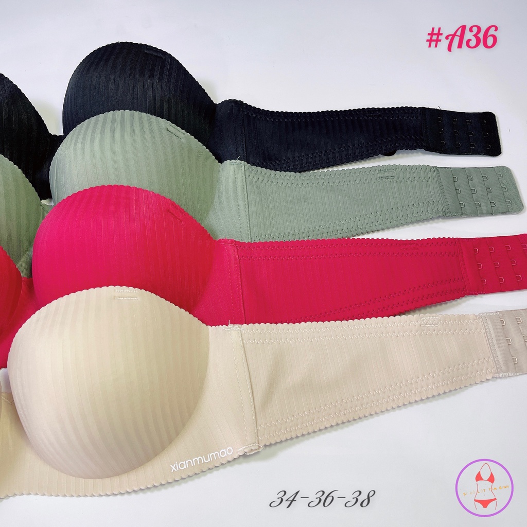 Áo cúp ngực đúc su không gọng mút dày nâng ngực A36