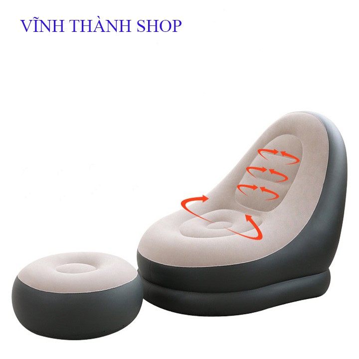 [ Chọn Mã ] Ghế Hơi Tựa Lưng, Sofa Hơi Cao Cấp Nằm Thư Giãn Đọc Sách Tải Trọng 180kg