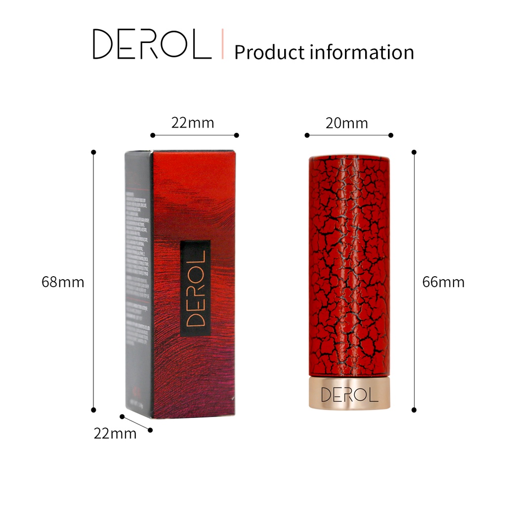 [Hàng mới về] Son lì DEROL chống thấm nước lâu trôi với 12 màu lựa chọn