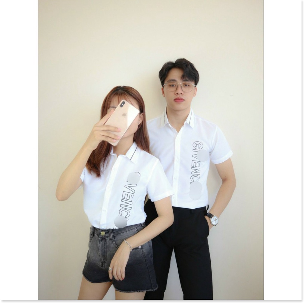 Áo sơ mi in thêu NGẮN TAY DÀNH CHO NAM NỮ CỰC ĐẸP KOKO MI FASHION