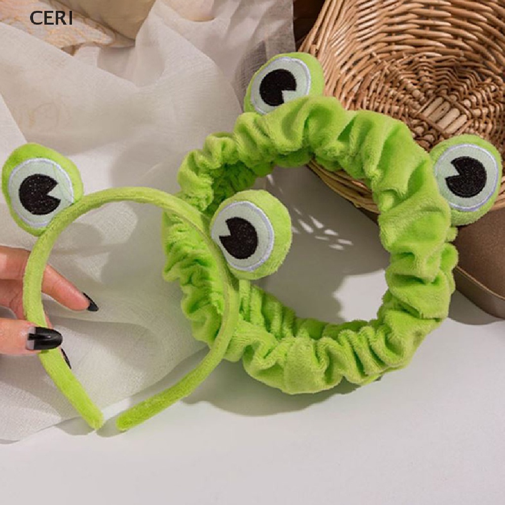 CE Frog Makeup Headband Wide-brimmed Elastic Hairbands Cute Girls Hair Bands RI