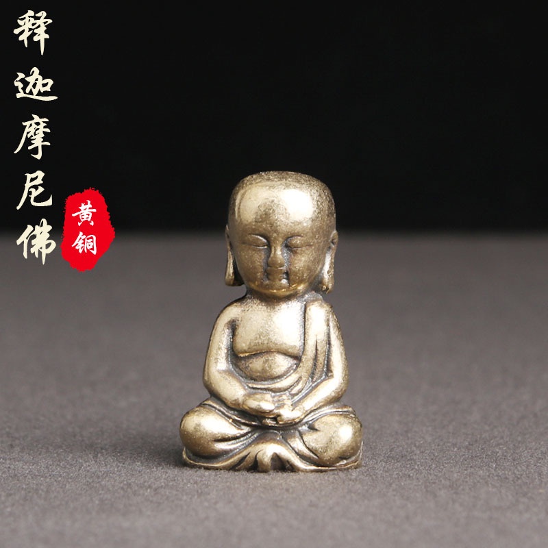Tượng Phật Nhỏ Bằng Đồng Nguyên Chất Để Bàn Trang Trí
