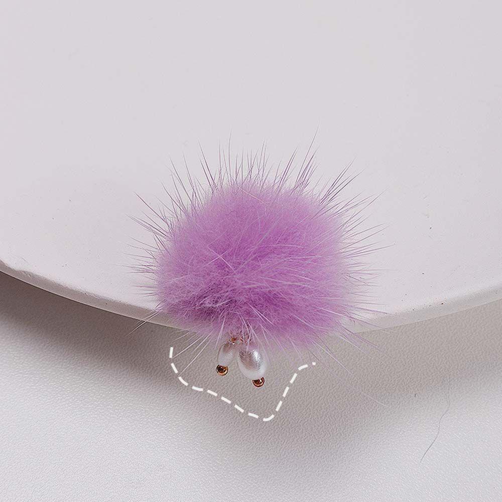 Phụ Kiện Quả Cầu Lông Xù Trang Trí Móng Tay Nghệ Thuật DIY Dễ Thương Có Thể Tháo Rời