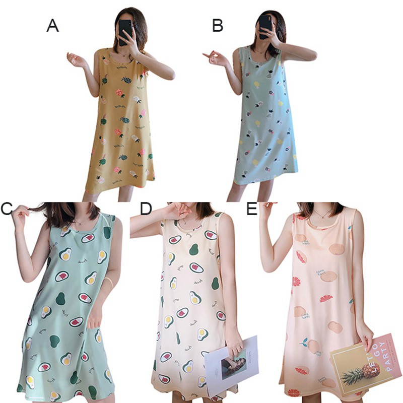 Đồ Ngủ Có Mút Đệm Ngực Kiểu Dáng Dễ Thương Cho Nữ