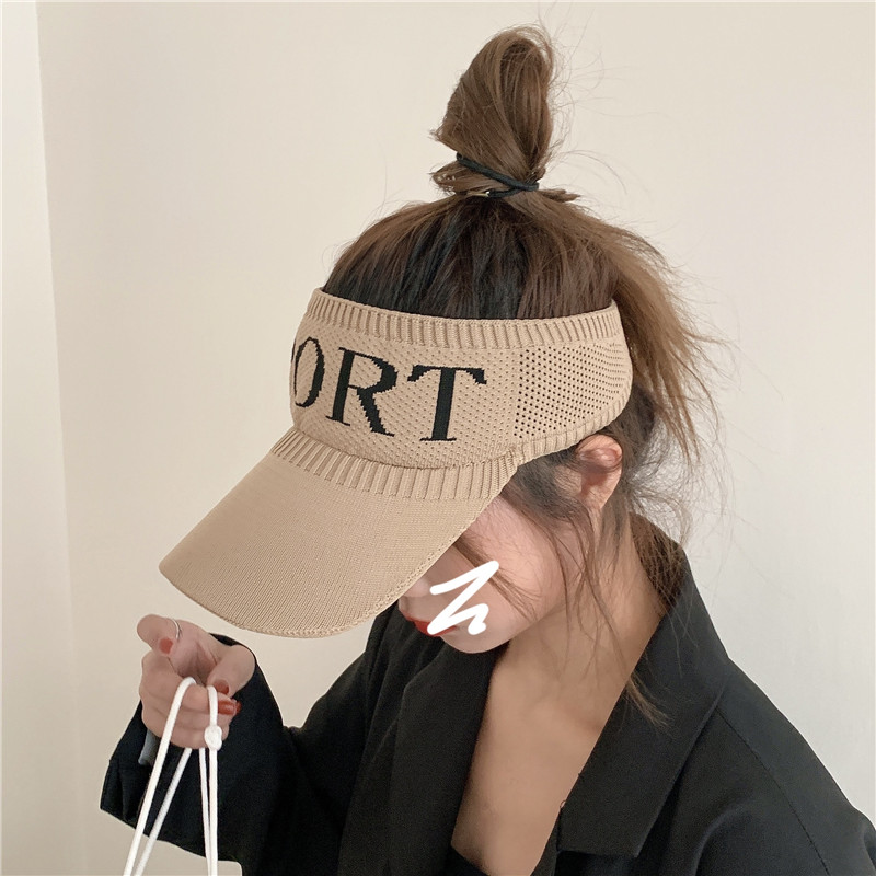 Mũ Lưỡi Trai Dệt Kim Hở Chóp In Chữ Phong Cách Hàn Quốc 19113