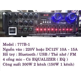 Amply mini AV-999BT có bluetooth nguồn AC / DC 12V