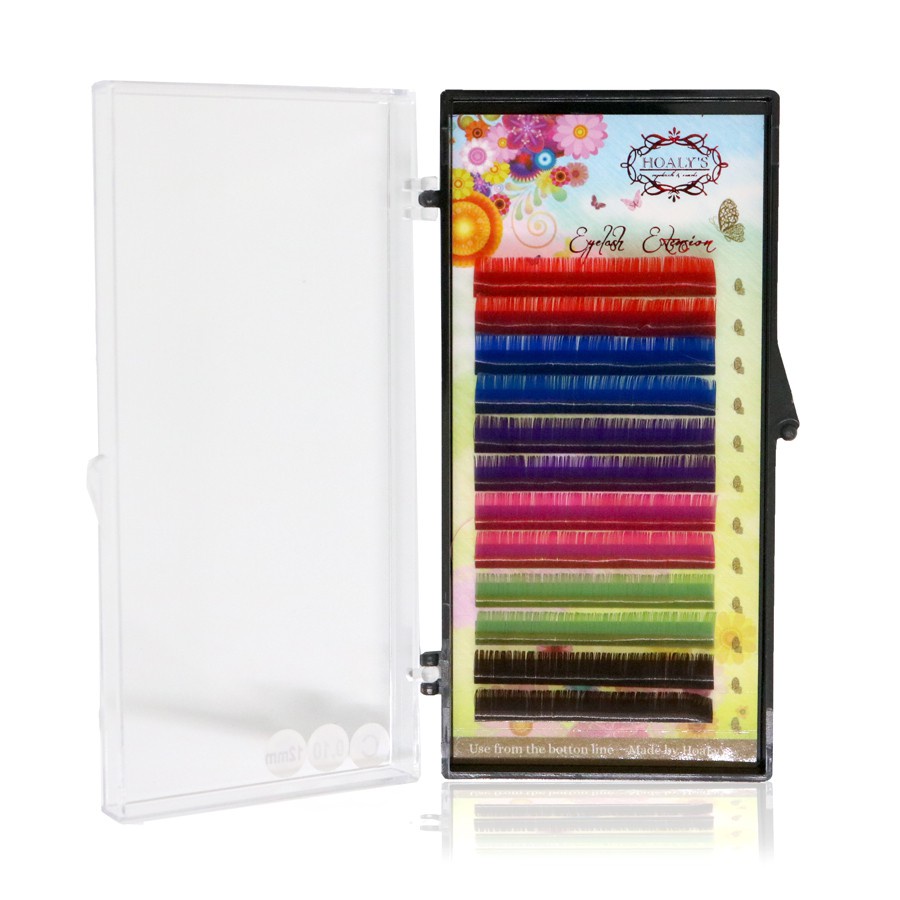 Lông Mi Màu Hoalys ECF- 010 - Mi có độ cong C - Độ dày 0.10. Độ dài: 10 mm và 12 mm.