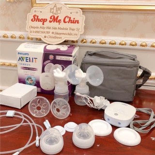 [TẶNG CAP SẠC] Máy hút sữa avent hoa tuyết điện đôi SCF303 like new bảo hành 10 tháng