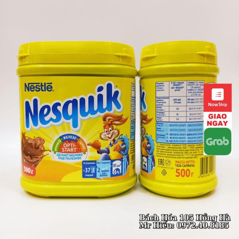 [T10/2021] Cacao Nesquik Nga hộp 500g