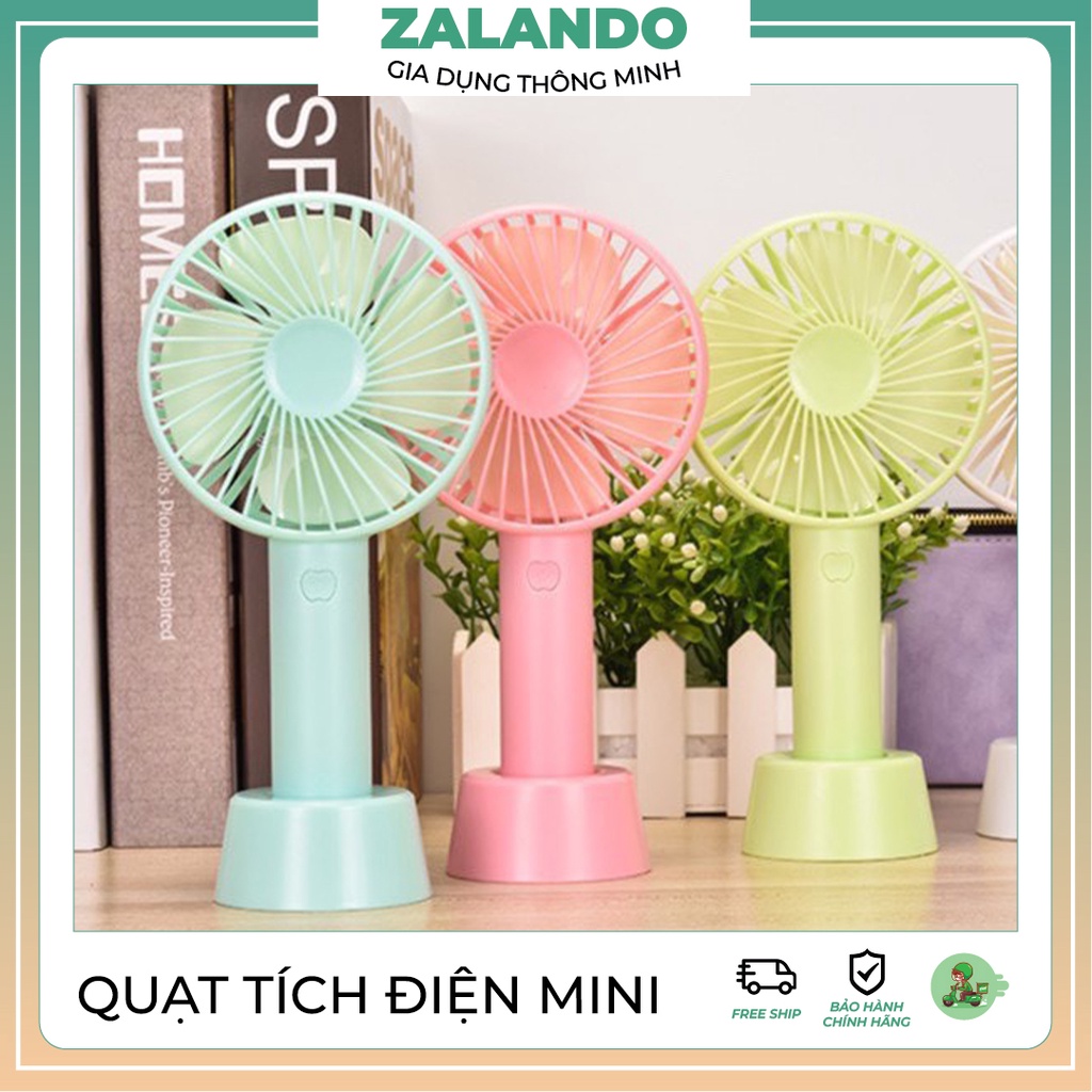 Quạt tích điện cầm tay mini để bàn nhỏ gọn 3 tốc độ gió N9 có pin sạc đi kèm, nhỏ gọn