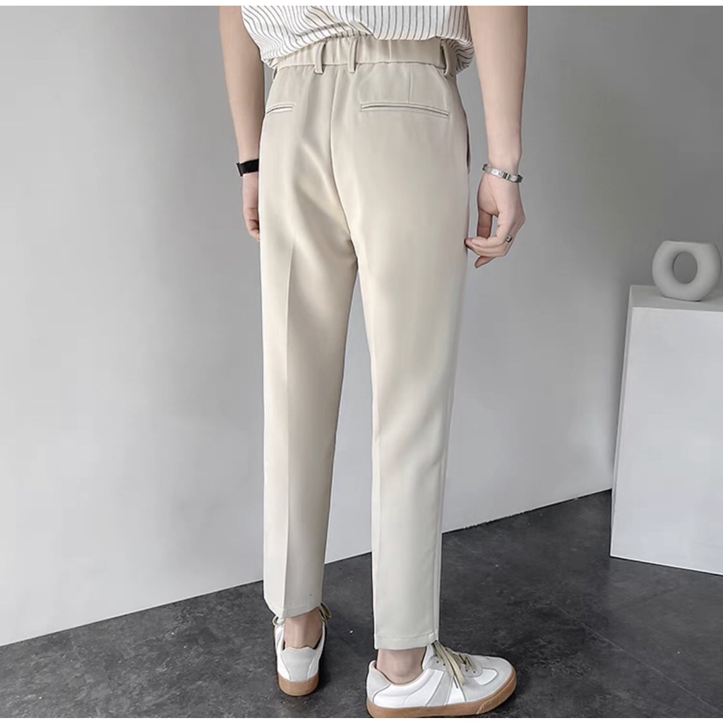 Quần tây nam hàn quốc mẫu Mới - Thiết kế cạp co giãn trẻ trung hiện đại năng động unisex basic phong cách hàn