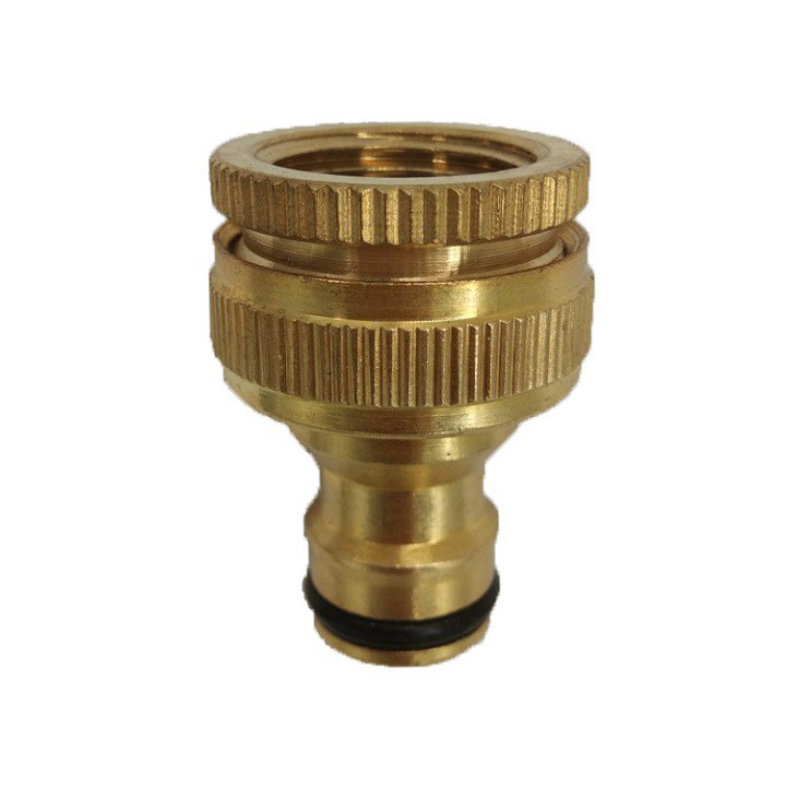 ĐẦU NỐI ỐNG TẠI VÒI-BỘ ĐÔI TIỆN ÍCH 25MM-20MM RA KHỚP NỐI NHANH-ĐỒNG THAU - 000551