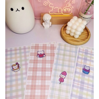 10 tấm giấy gói hàng (gói quà - giấy handmade) họa tiết caro