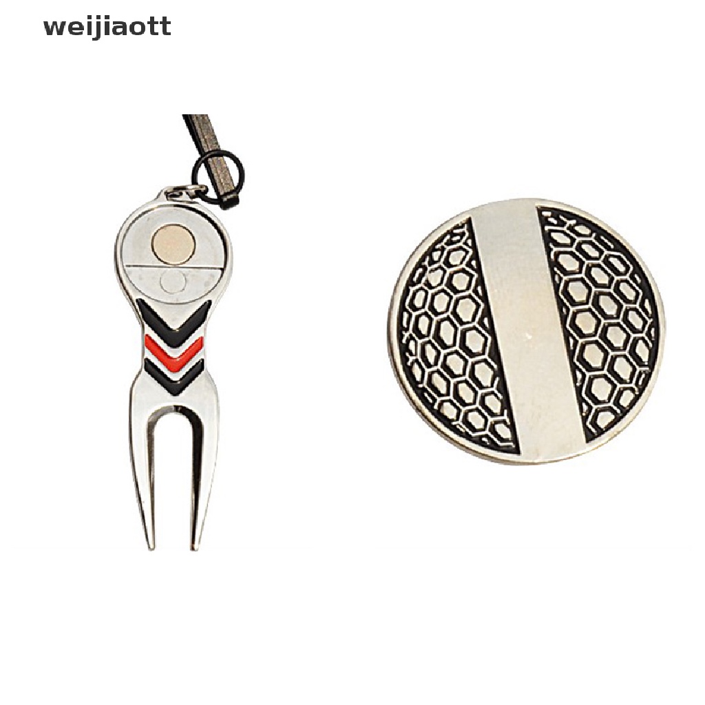 weijiaott Golf Repair Tool Ball Magnetic Alloy Marker With Hook Standard Sport Accesories WT
