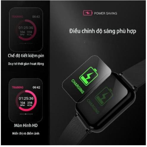 Đồng Hồ Thông Minh B57 - Đồng Hồ Theo Dõi Sức Khỏe Hàng Xách Tay Chính Hãng - Kết Nối Bluetooth