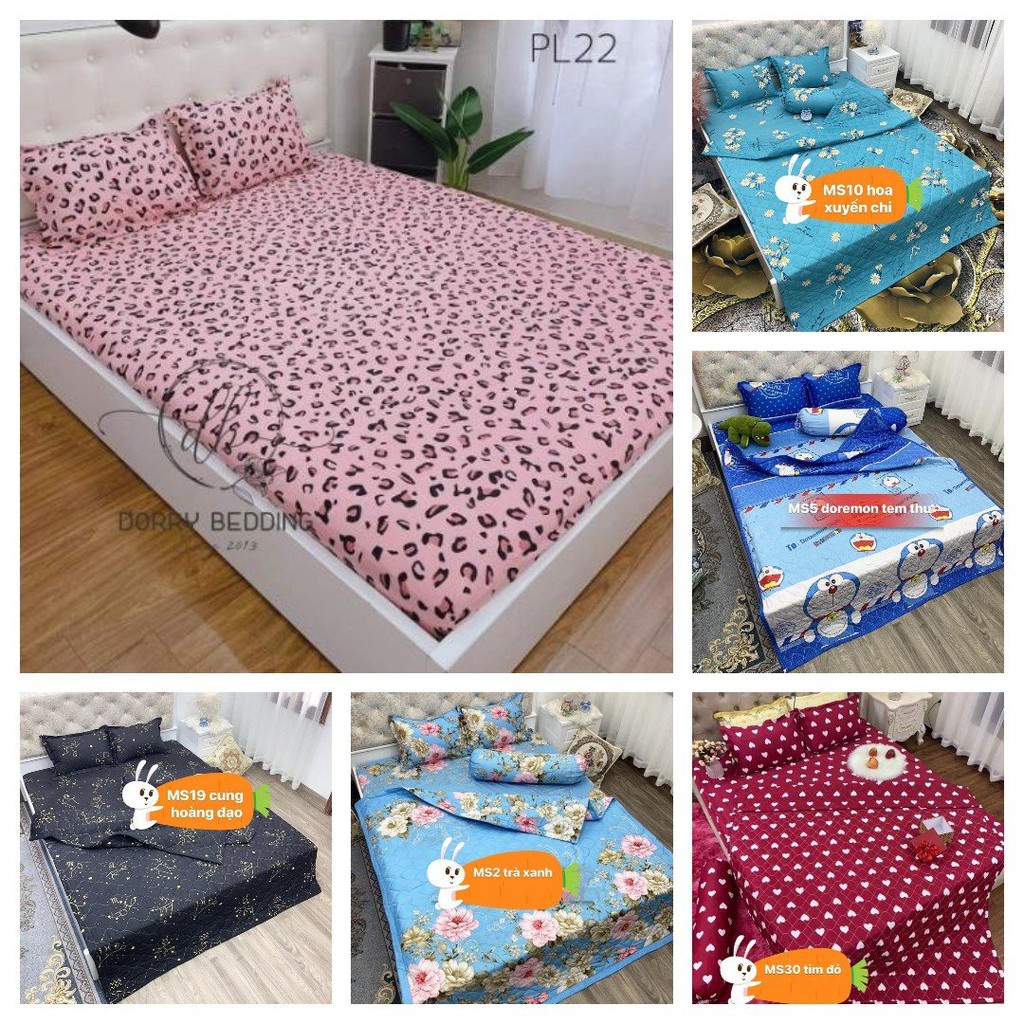 Lẻ tấm ga bo chun bọc đệm (nệm), drap không kèm vỏ gối (chốt đơn qua chát)