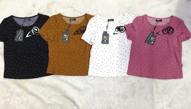 SƠ MI CHẤM BI CROPTOP HOA NGỰC SM144 | BigBuy360 - bigbuy360.vn