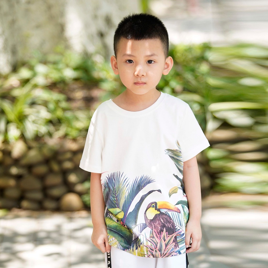 ÁO PHÔNG TRẺ EM GIA ĐÌNH ĐI BIỂN HỌA TIẾT NHIỆT ĐỚI