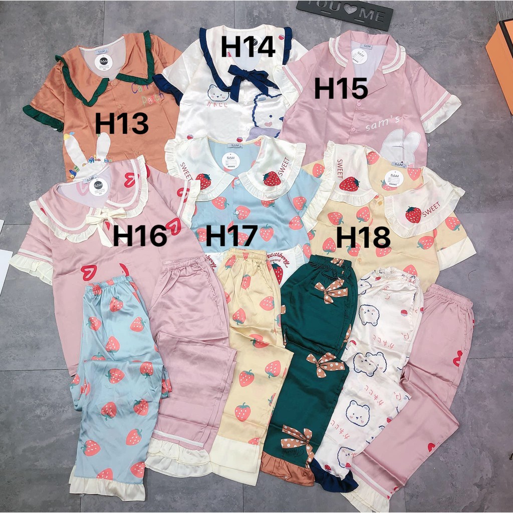 Bộ Ngủ Lụa Áo cộc + quần dài mới (kèm ảnh thật,video) | BigBuy360 - bigbuy360.vn