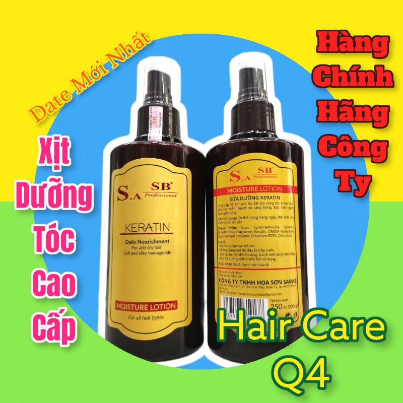 Xịt dưỡng tóc collagen hương thơm sang trọng, sữa dưỡng tóc keratin phục hồi tóc Sabas - Hair Care Q4