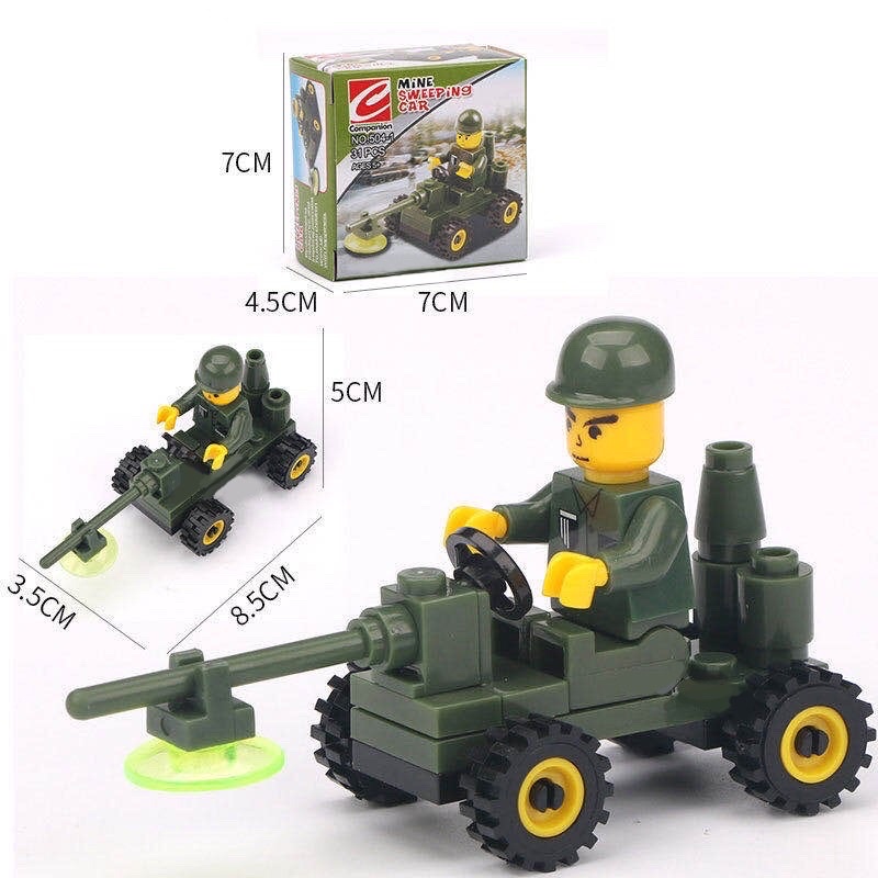 Đồ chơi lego xe tăng, máy bay, máy xúc, ô tô cho bé trai từ 4 tuổi giúp bé thông minh