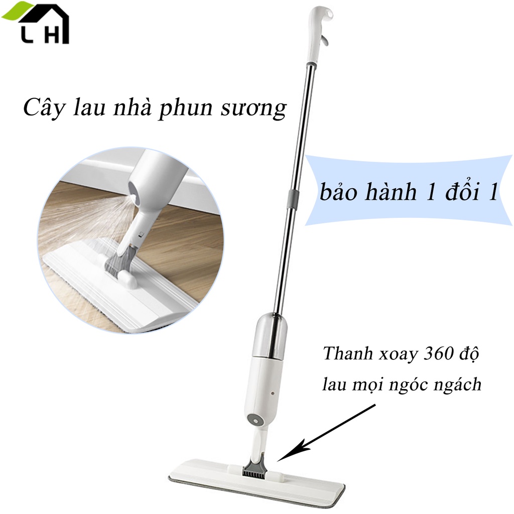 Cây lâu nhà đa năng thông minh phun sương lau dọn dễ dàng 3 trong 1 đầu xoay 360 độ