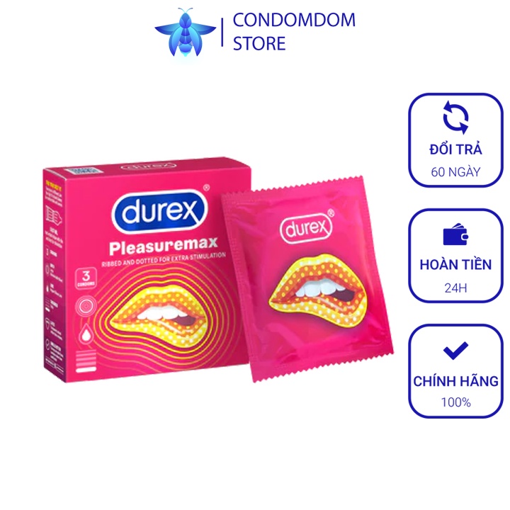 Bao cao su Durex Pleasuremax (Hộp 12 bao || Hộp 3 bao)