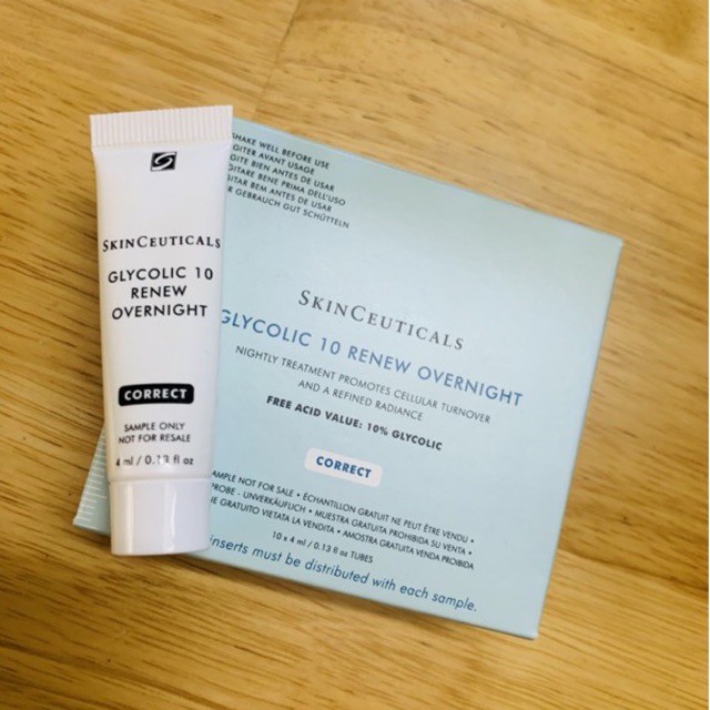 Kem Dưỡng Giúp Làm Sáng Và Chống Lão Hoá SkinCeuticals Glycolic 10 Renew Overnight 4ml/ 2 tubes
