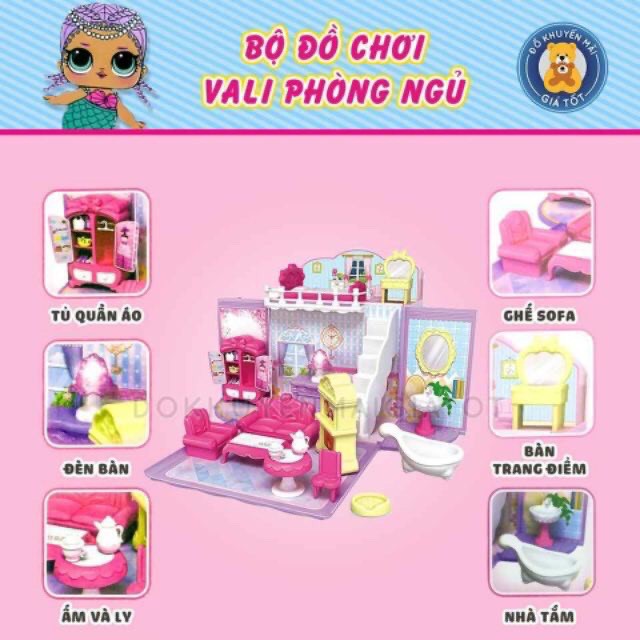 Bộ đồ chơi túi xách nội thất LOL (đèn ngủ pin) - L.O.L Surprise