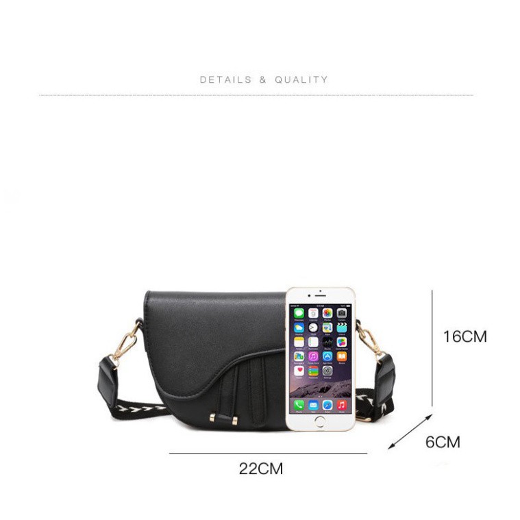 Túi xách nữ, túi đeo chéo hình yên ngựa thời trang cá tính dây đeo bản to DC10  - Chjp Xjnh Boutique | BigBuy360 - bigbuy360.vn