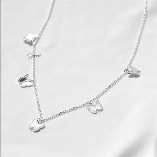 Dây chuyền bạc 925 Butterflies - Shimmer Silver