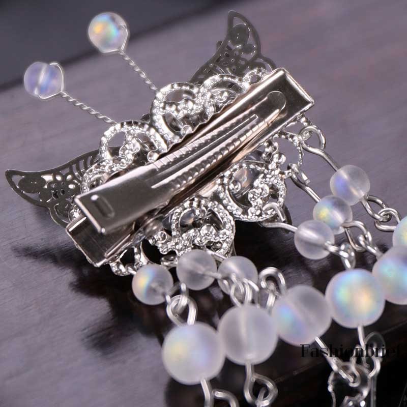 Cặp kẹp tóc tua rua kiểu dáng đơn giản thanh lịch dành cho nữ