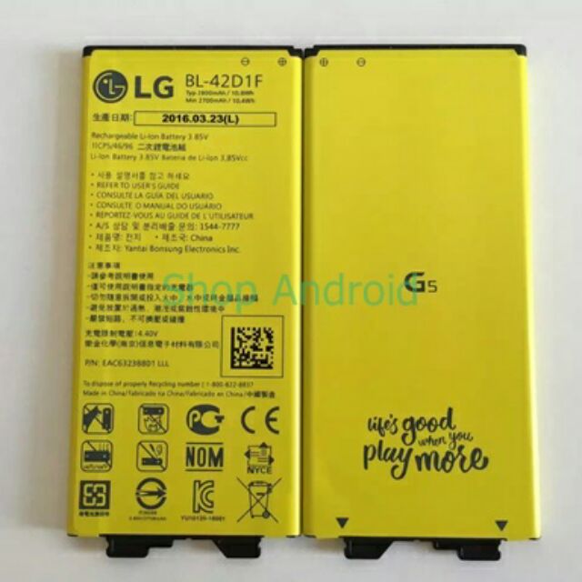 Pin LG G5/BL-42B1F chính hãng