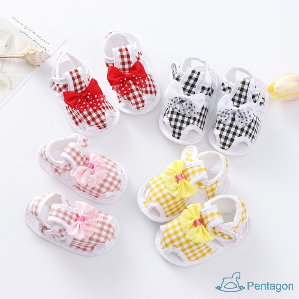 Xăng đan Cotton Chống Trượt Đính Hoa Dễ Thương Dành Cho Bé Gái 0-12 Tháng Tuổi