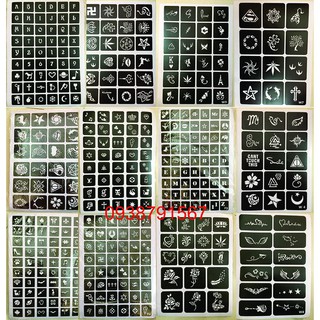 Khuôn hình - chữ xăm tattoo , vẽ henna nk032