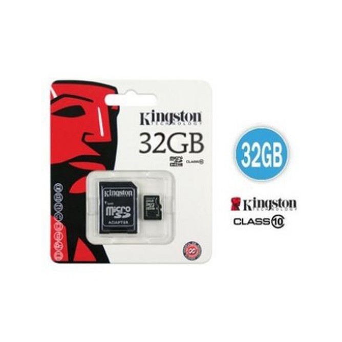 Thẻ Nhớ Micro SD Kingston 32GB Class 10 + Adapter chuyên dùng camera ip, máy tính bảng, điện thoại....