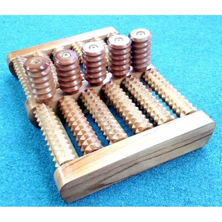 bàn lăn gỗ massage chân 6 hàng