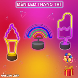 Đèn led neon để bàn - đèn decor độc