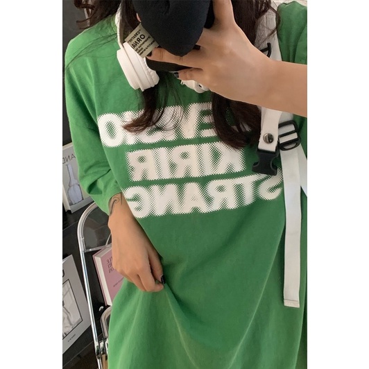 ÁO PHÔNG DÁNG RỘNG MÀU XANH LÁ CÂY